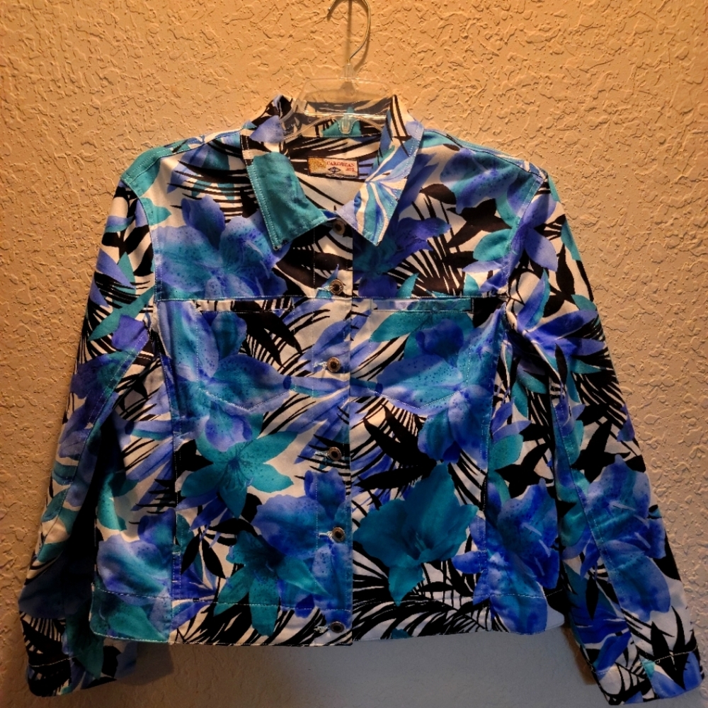 Caribbean Joe cotton beach jacket...